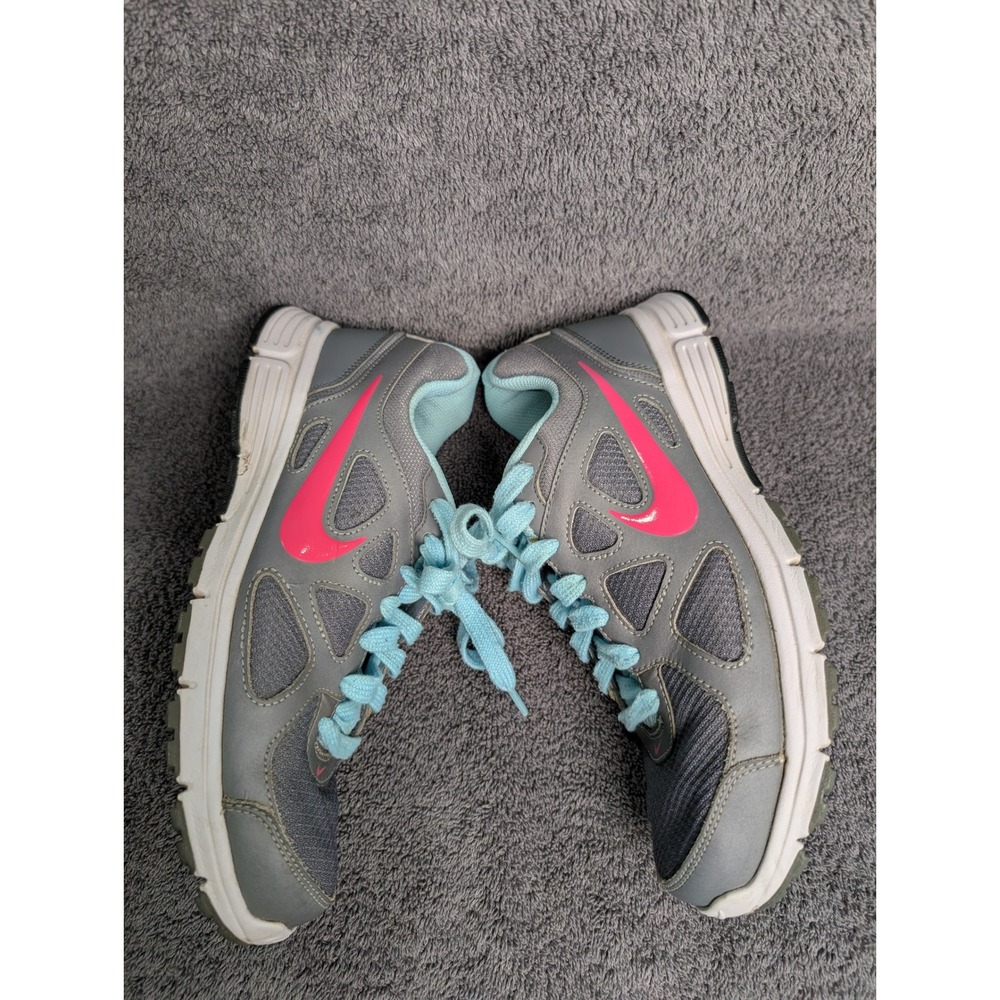 Nike Womens Revolution 2 Grey Pink Blue Running Shoes 488141-002 Size 8 - Picture 5 of 9
